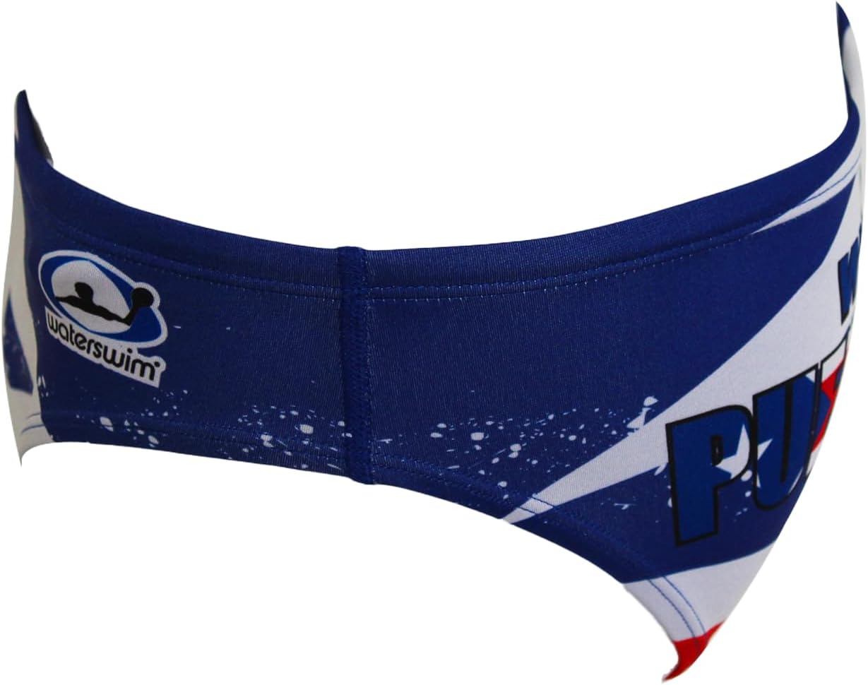 Puerto RICO Matters Swimwear Swim Briefs for Swimmers, Water Polo, Underwater Hockey, Underwater Rugby