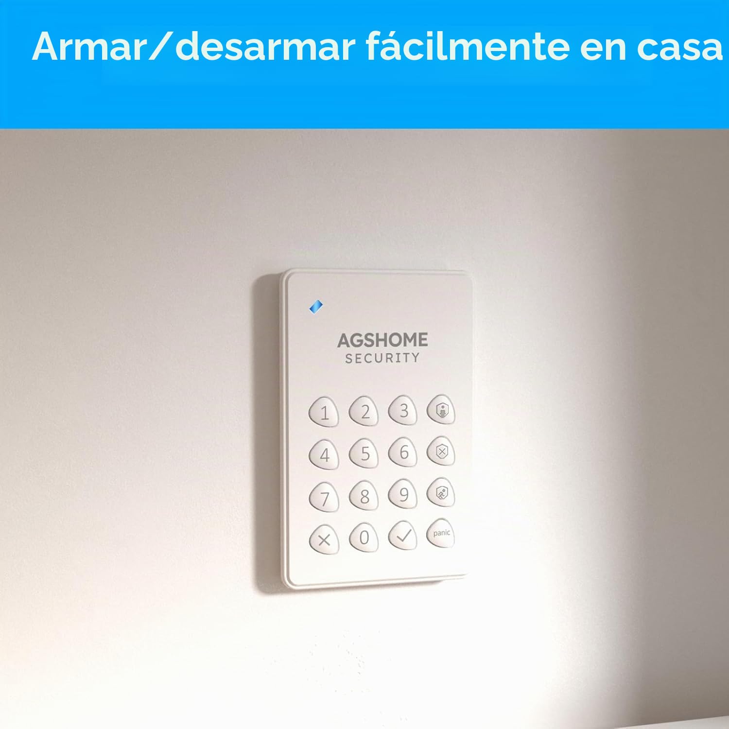 AGSHOME 15 Piezas Alarmas para Casa, Sistema de Seguridad para el hogar con Alarma, WiFi alarmas para Puertas, Trabajo para el Hogar, Apartamento, Garaje, Compatible con Alexa