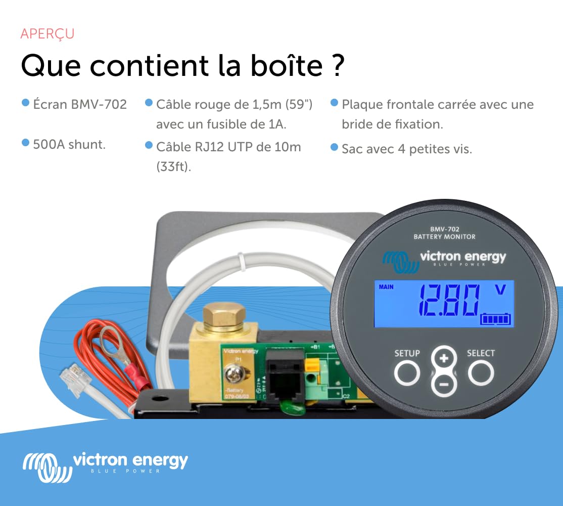Victron Energy BMV-702 Moniteur de Batterie (Gris), Vente au Détail