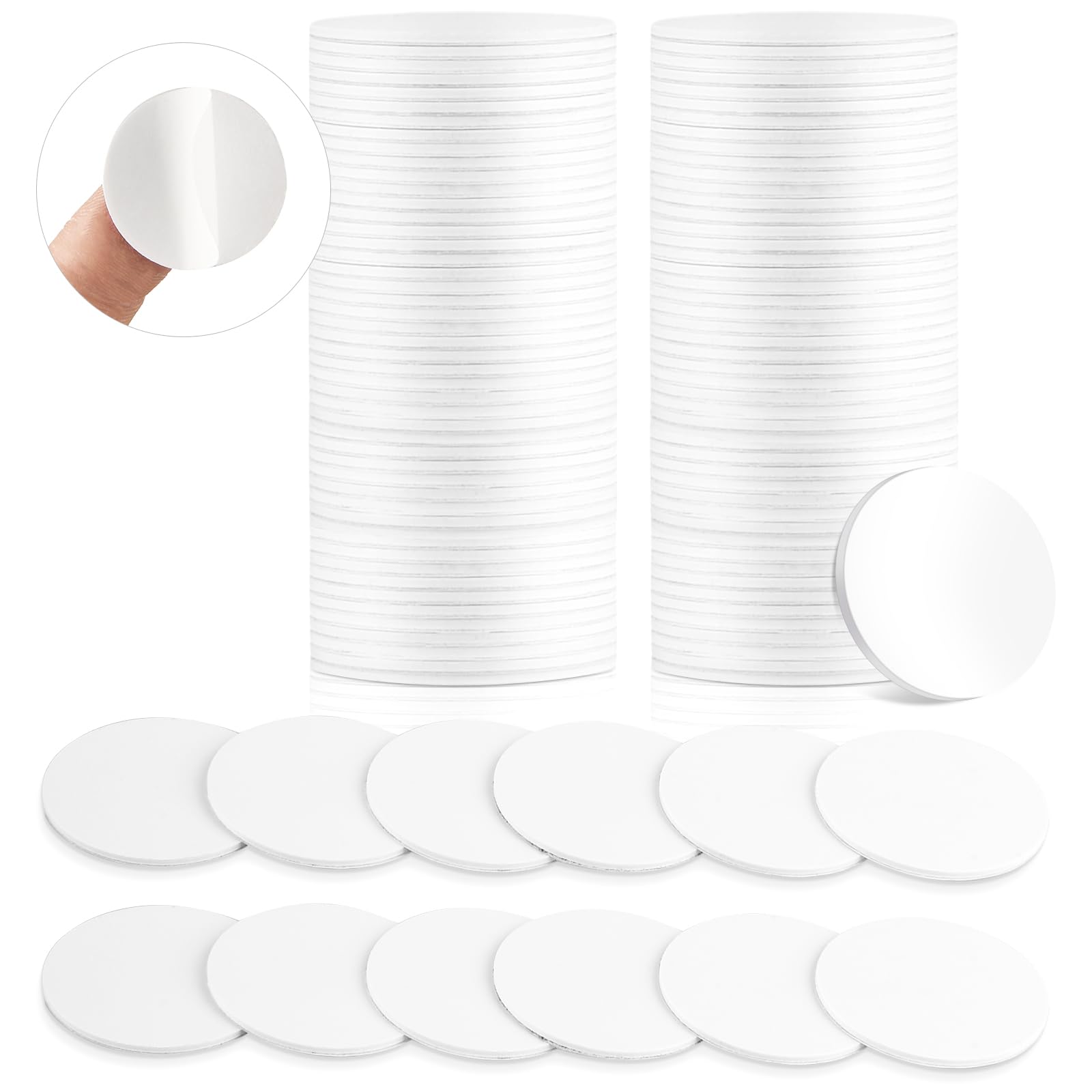 200 etichette adesive NFC programmabili NTAG215 vuote NFC da 504 byte rotonde con retro adesivo, compatibili con dispositivi TagMo e NFC abilitati