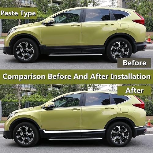 Qiilu Body Side Door Molding Cover, Chrome Body Side Door Molding Guard Cover Trims Stainless Steel Car Door Protector Fit For Crv 2017‑2020 #TOP2