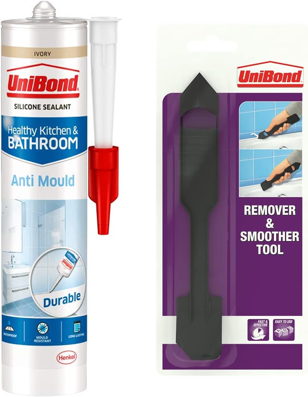 UniBond AntiMould Ivory, Waterproof Mould Protection, Sealant, Long
