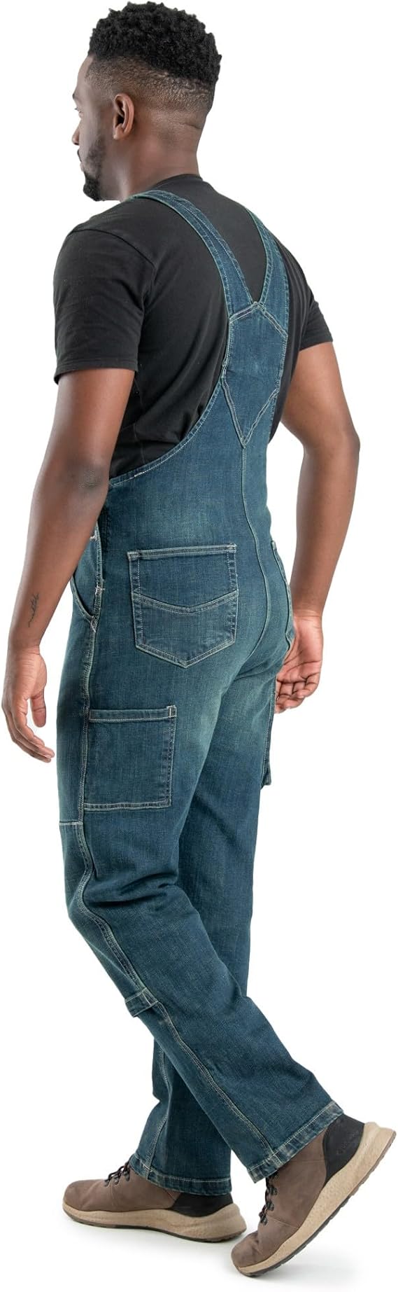 Berne Men's Highland Unlined Washed Flex Denim Bib Overall
