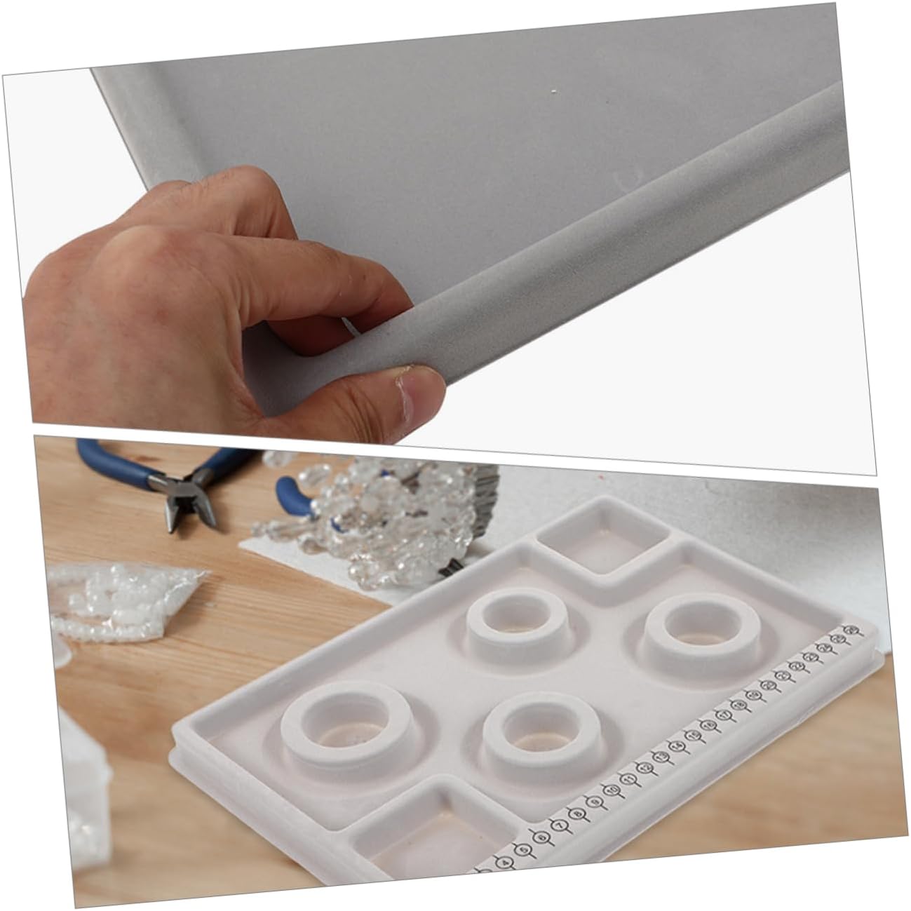 DIY Jewelry Bead Making Supplies 2 Pack Bead Mat for Jewelry Making Bracelet Measurement Board Bead Design Boards