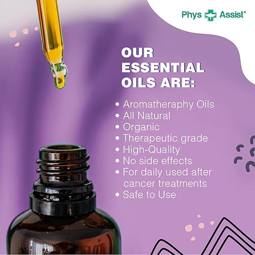 Miniatura 8 de PhysAssist Aromaterapia oncológica para náuseas. Contiene aceites esenciales naturales, tamaño de viaje compacto.