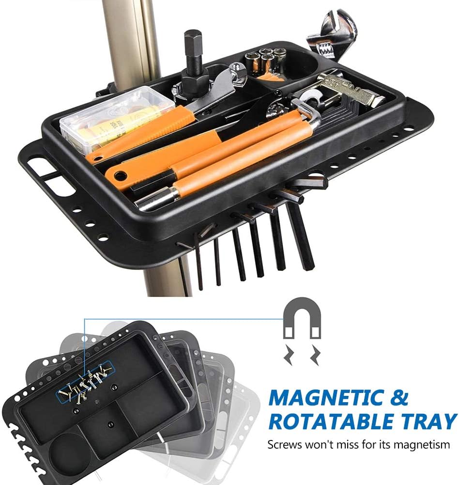 DoCred Bike Repair Stand - Home Portable Bicycle Mechanics Workstand Height Adjustable Aluminum Alloy Foldable Bicycle Repair Stand Floor - for Mountain Bikes and Road Bikes Maintenance : Sports & Outdoors