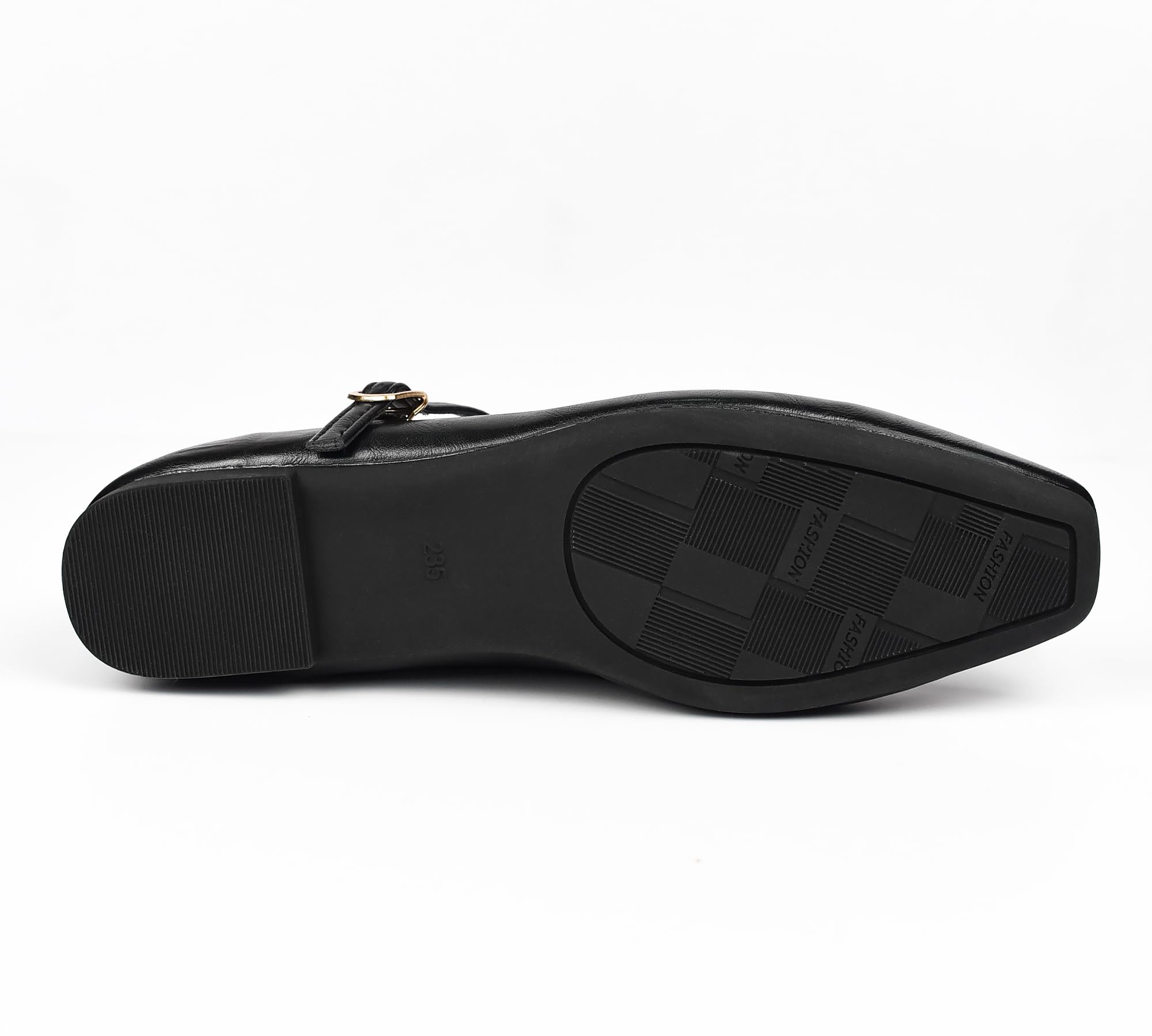 Ballerinas Damen Mary Jane Flache Schuhe Elegante Schwarz