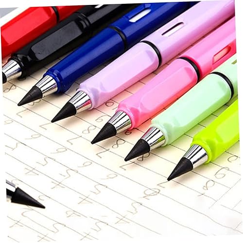 Miniatura 6 de TEHAUX 100 lápices de repuesto con punta de lápiz sin tinta, lápices eternos sin tinta, repuesto de lápiz de metal, suministros escolares, sin