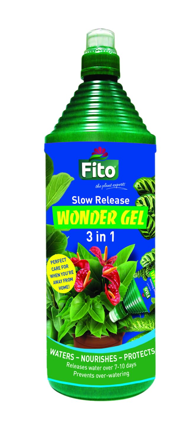 Fito FIT001 Slow Release Wonder Gel 3-In-1, Waters, Nourishes and Protects Houseplants, 1L