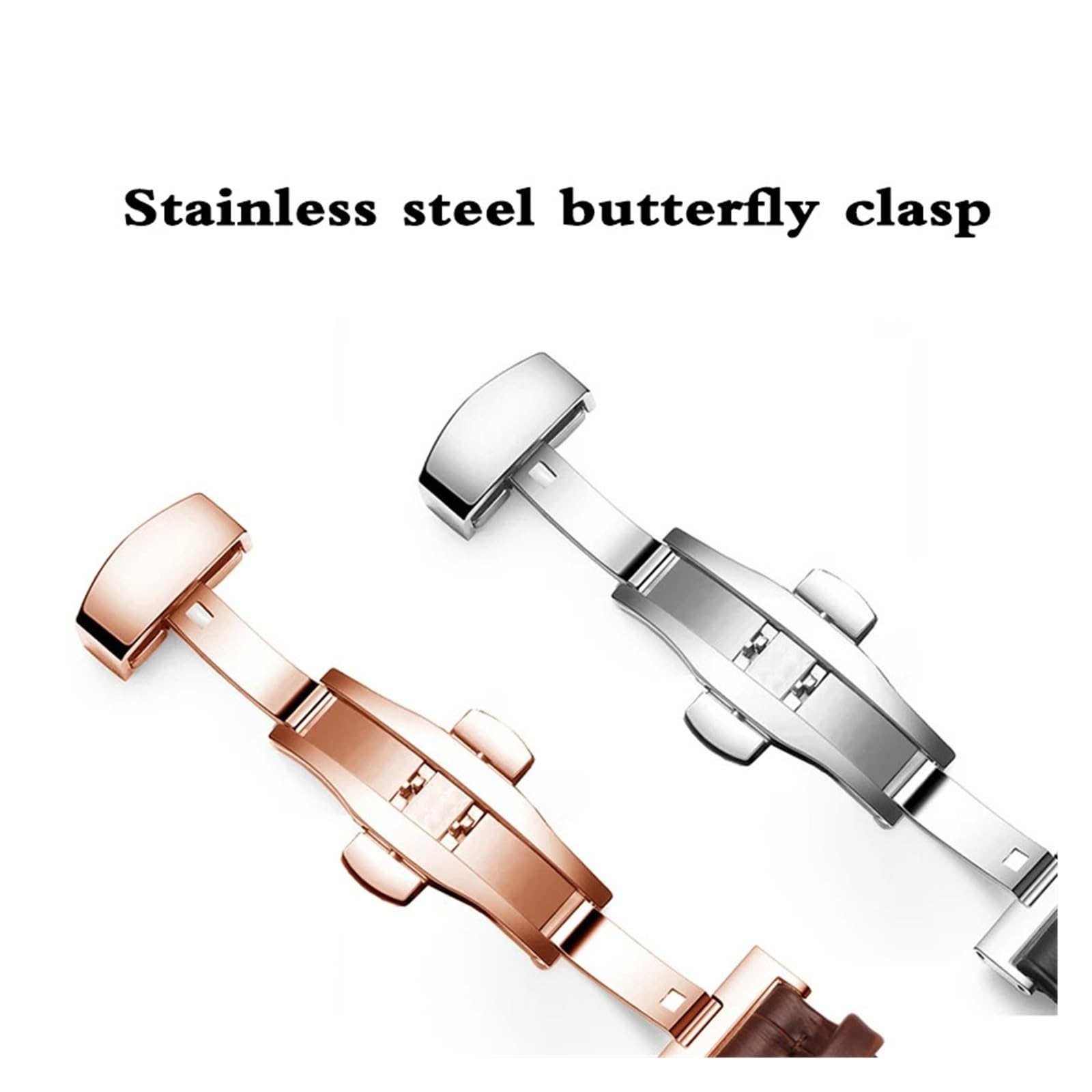 Genérico NASUNJIA Correa De Reloj De Cuero Genuino De 20 Mm X 12 Mm, 18 Mm Y 10 Mm, Compatible Con Pasha, For Hombre Y Mujer, Con Cierre De Mariposa.
