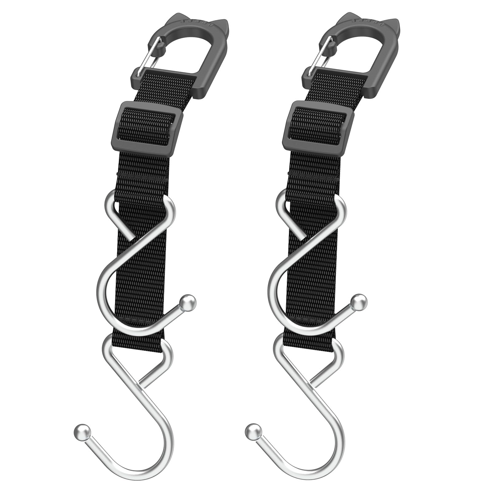 QUIDAOSO Purse Hook/Holder for Car, Car Seat Hooks for Headrest, Car Bag Hooks, Headrest Hooks for Car, 2 S-Shaped Heavy-Duty Metal Hooks, Safe and