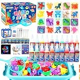ZQEJEFD Magic Water Gel Toy Kit 63 PCS, Aqua Gelz Set con 20 Colori & 20 Forme, DIY Gel Magico per Bambini, Creatività Montessori, Laboratorio Artistico Regalo per Bambini 3 4 5+,Ragazzi e Ragazze