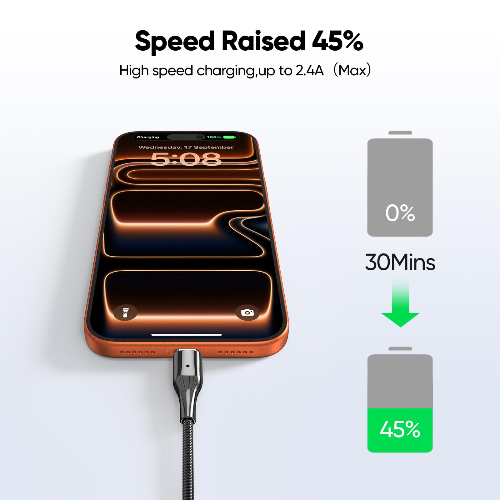 Cavo di ricarica da USB C a USB A a prova di animali domestici, 3 m