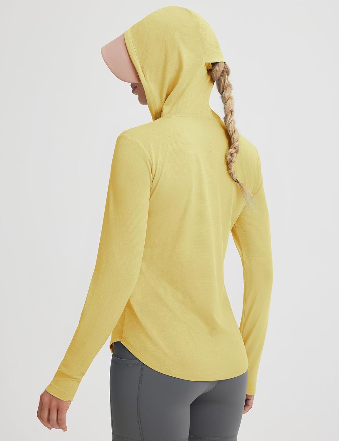 baleaf Women's Sun Jacket with Removable Brim UPF 50+ Lightweight UV SPF Shirts Long Sleeve Full Zip Up Hoodie Outdoor Hiking - Image 3