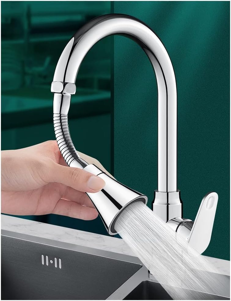 PERMAFROST 3 in 1 Waterfall Kitchen 360°Swivel Faucet Extender for Kitchen Sink,Splash-Proof Kitchen Faucet Head Replacement,High Arc Sink Faucet Suitable for Washing Fruit Vegetable (3 Mode Flexible)-image-19
