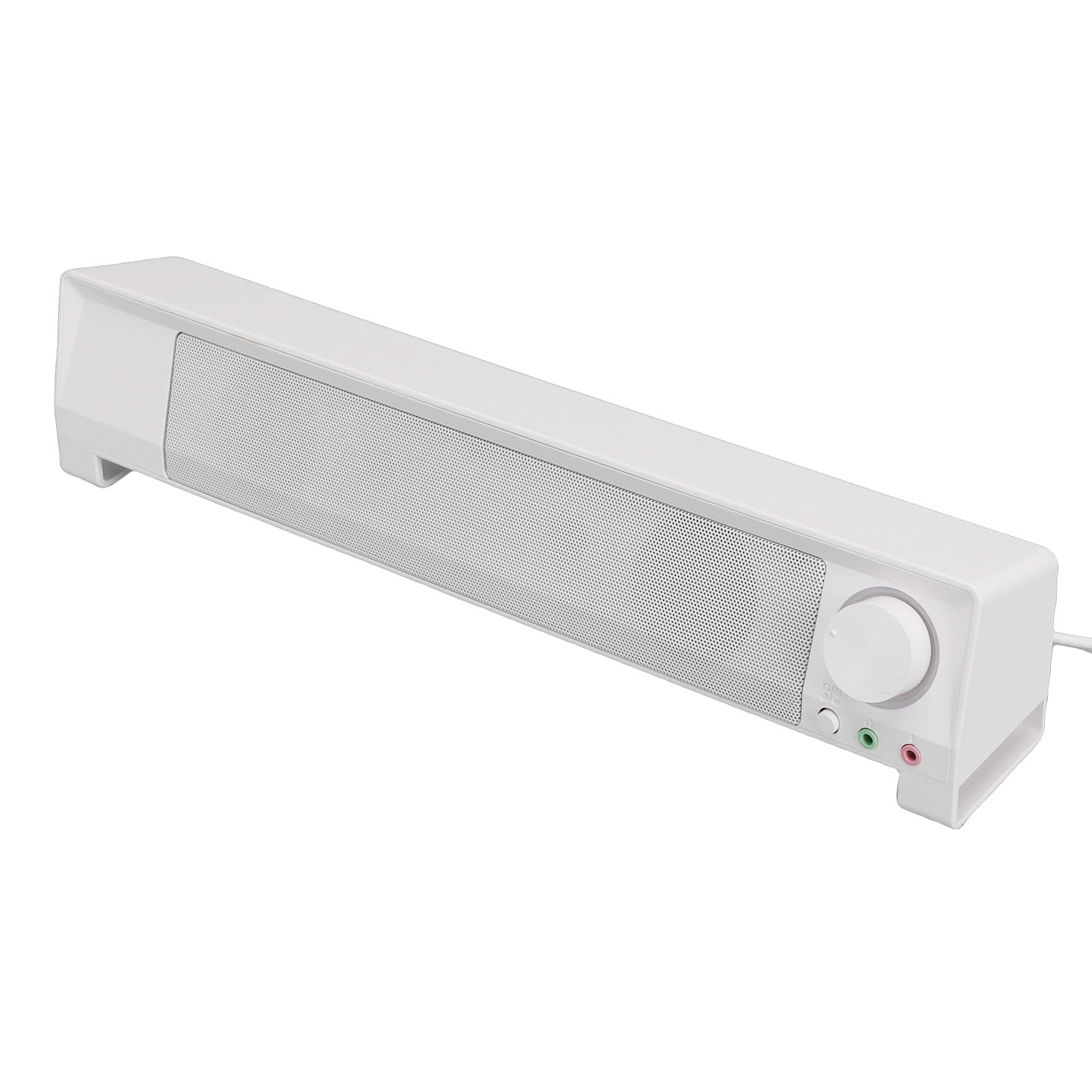 Altoparlante per Computer USB Suono 3D Compatto Ed Elegante per PC Desktop Altoparlante con Microfono, Adatto per Scrivania del Computer ABS Dimensioni 14,96 X 3,15 X 2,76 Pollici