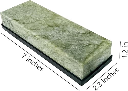 Miniatura 2 de Piedra de afilar de pulido de gran tamaño, grano 10000 # afilador de cuchillos piedra de afilar final pulido fino piedra aceitosa verde natural para