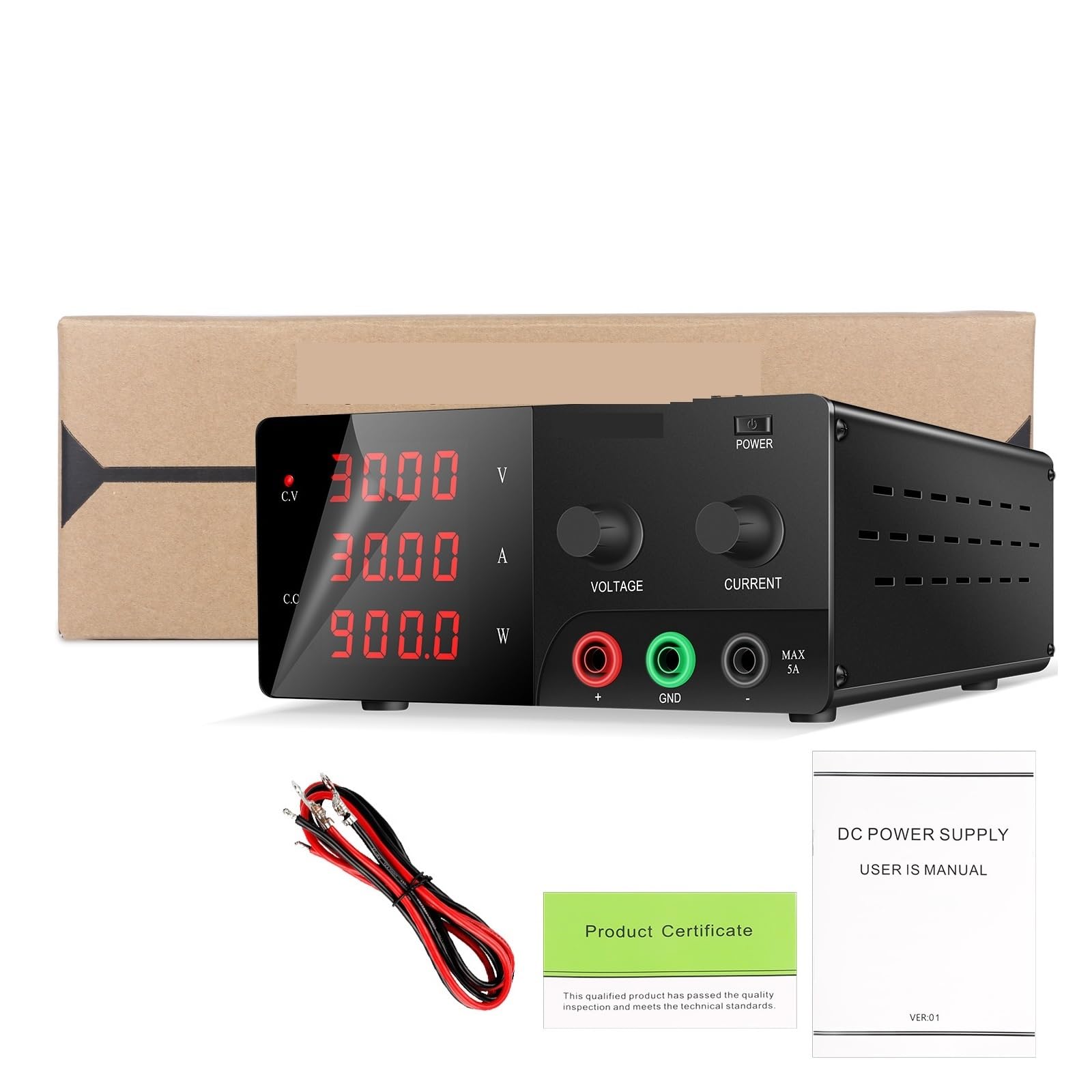 Fuente de alimentación CC regulable de 900W con conmutación digital variable para laboratorio 6