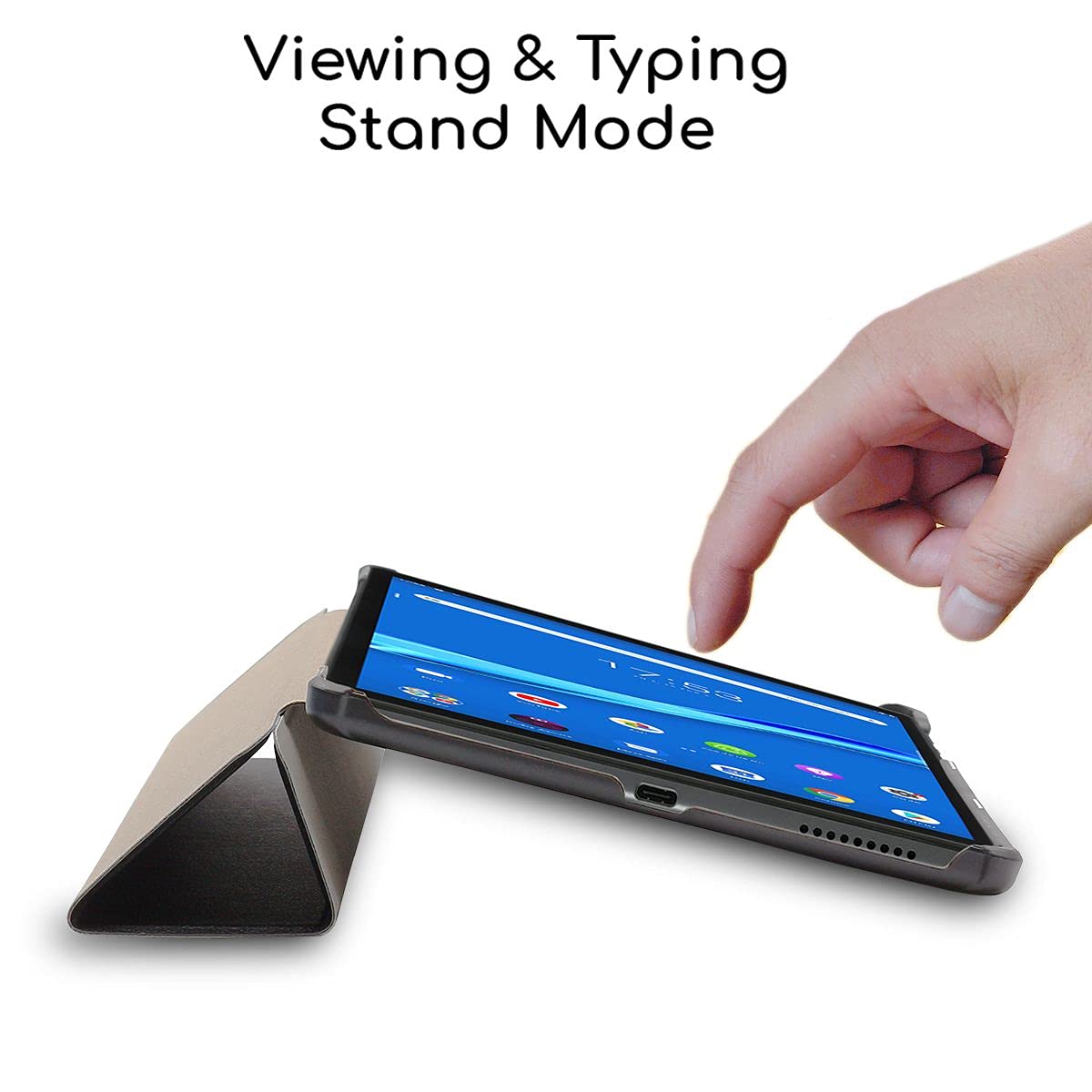 ebestStar - Cover per Lenovo Tab M10 Plus 10.6 (Gen 3), Custodia Protezione Rotazione 360, Pelle PU, Nero + Vetro Temperato