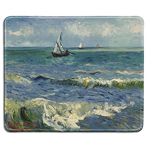 Tapis de souris créatif en caoutchouc. Paysage marin près des Saintes-Maries-de-la-Mer