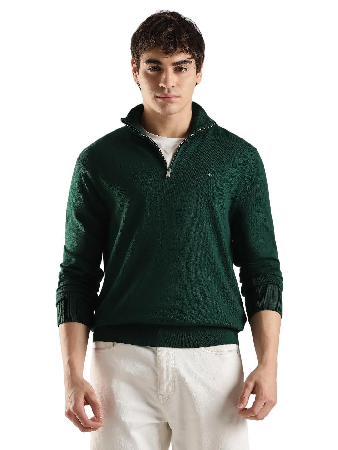 calvin klein jeans Solid Regular fit Wool Sweater-picture-28