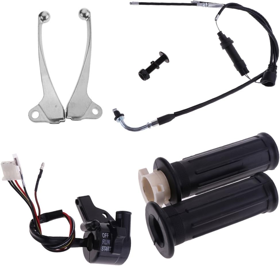 KESOTO 1 Brake Lever Set With Motorcycle Starter Stop Switch With Cable For Yamaha PW50