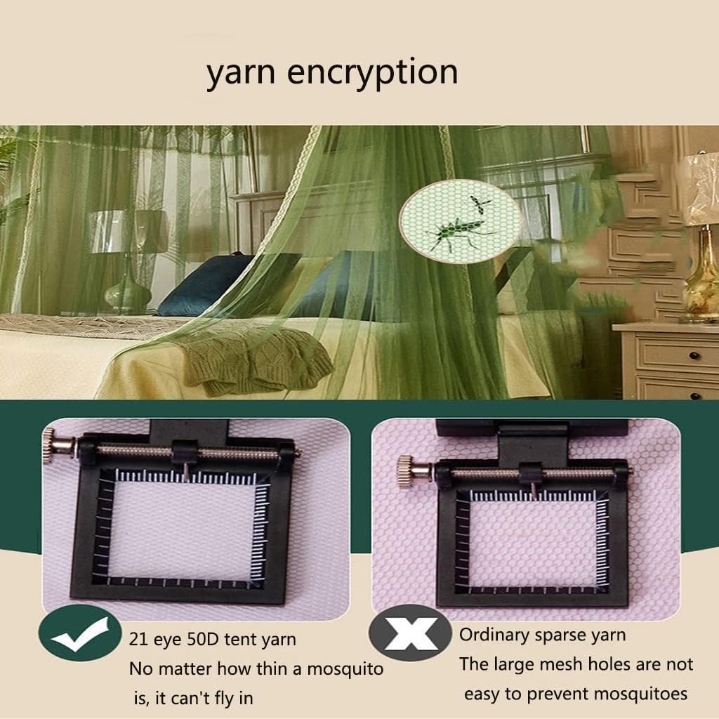 Canopy for Girls Bed Mosquito Net Princess Three Side Openings Post Romantic Lace Bed Curtain Canopy Netting Bed Net Canopy Bedding (Color : Blue-gray, Size : 150 * 200cm)