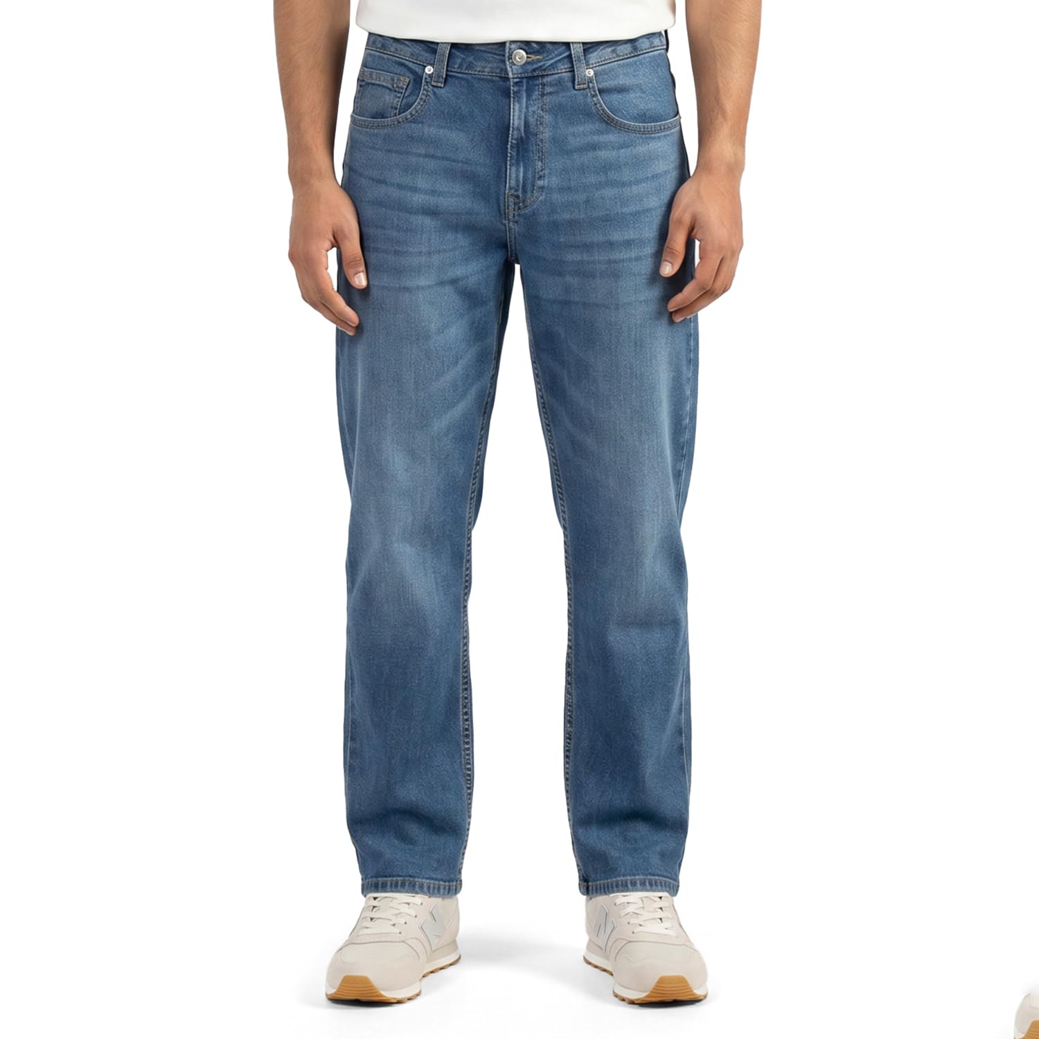 Men's Chico Relaxed Fit Mid Rise Casual Jeans-image-48