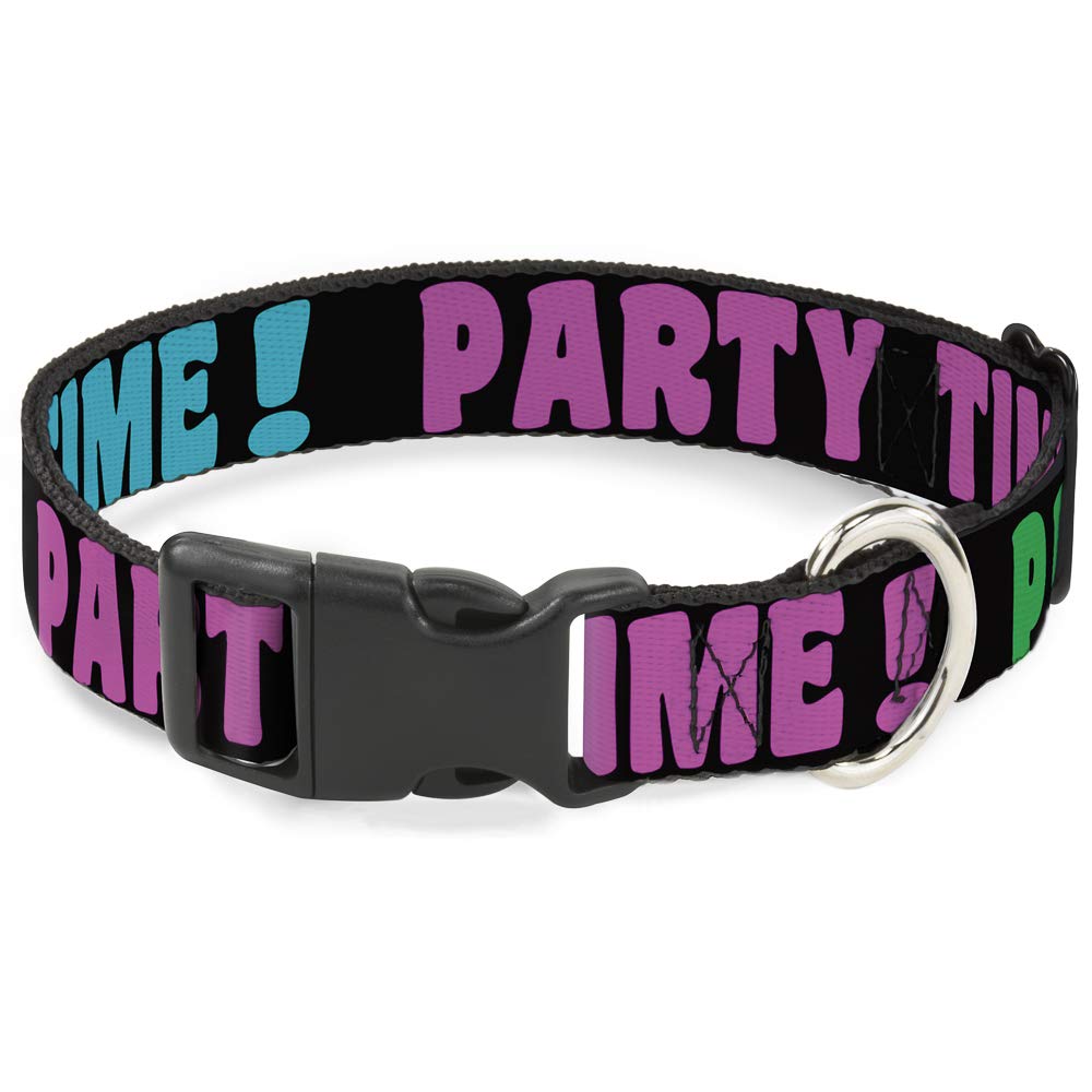 Collier clip plastique Buckle Down Party Time multicolore fuchsia turquoise