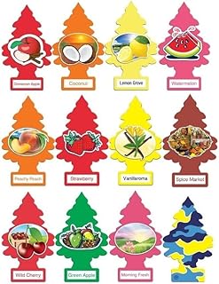 Little Trees Home and Car Air Freshener 12 Pack Most Popular Fruit Scents