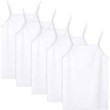 Cooraby 5 Pack Girls Tank Tops Soft Cami Scoop Neck Undershirts Solid Sleeveless Undershirts for Toddler Girls