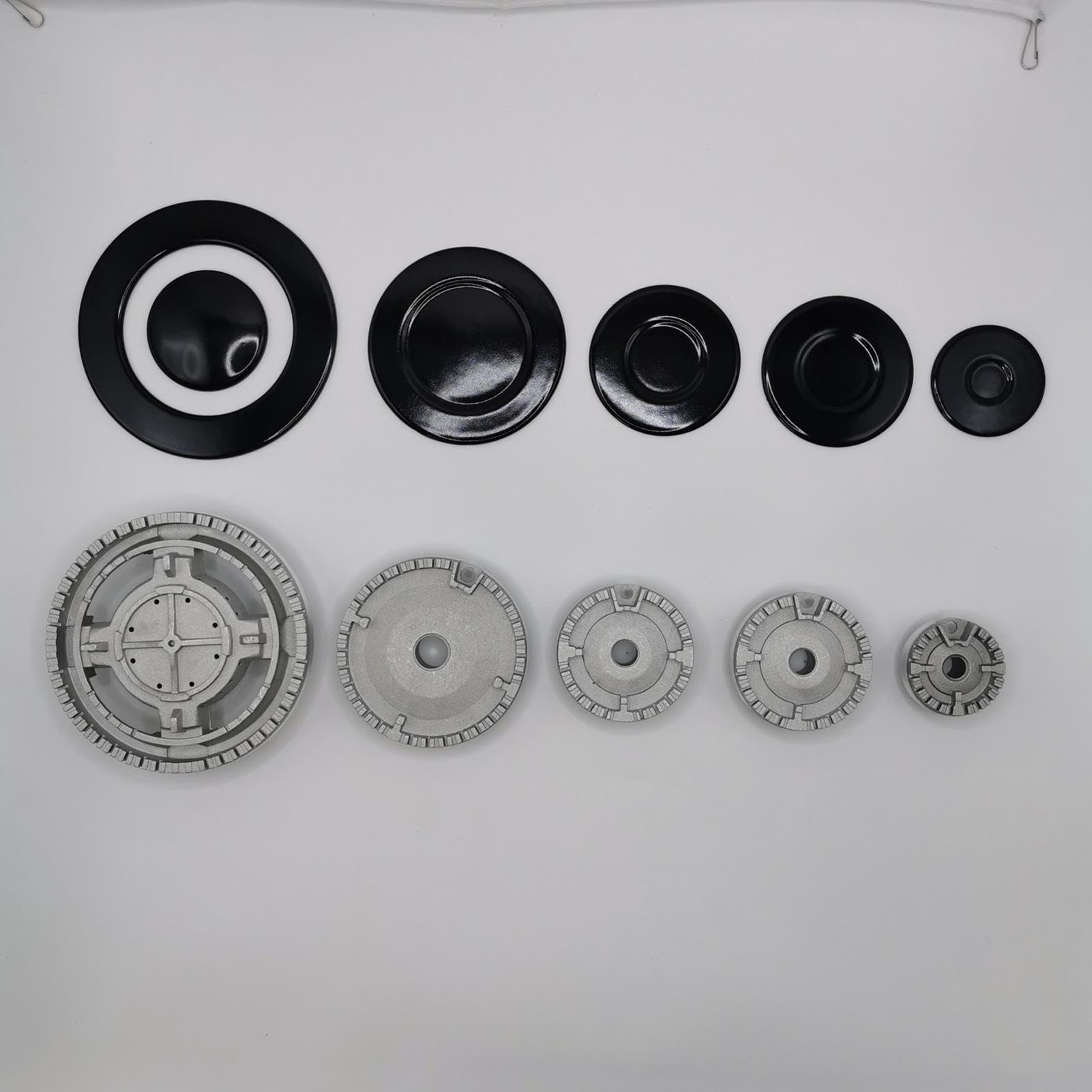 Couvercle de brûleur de table de cuisson, ensemble de chapeaux de cuisinière | 11 pièces/ensemble couvercle de brûleur facile à monter,Couvercles de table de cuisson robustes pour dessus de cuisinière