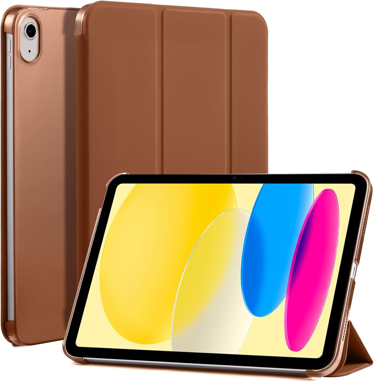 CoBak Case for iPad (A16) 11th Generation 11 Inch 2025, iPad 10th Generation 10.9 inch 2022, Slim Stand Protective Cover with Hard PC Translucent Back Shell Cover, Support Touch ID, Teal