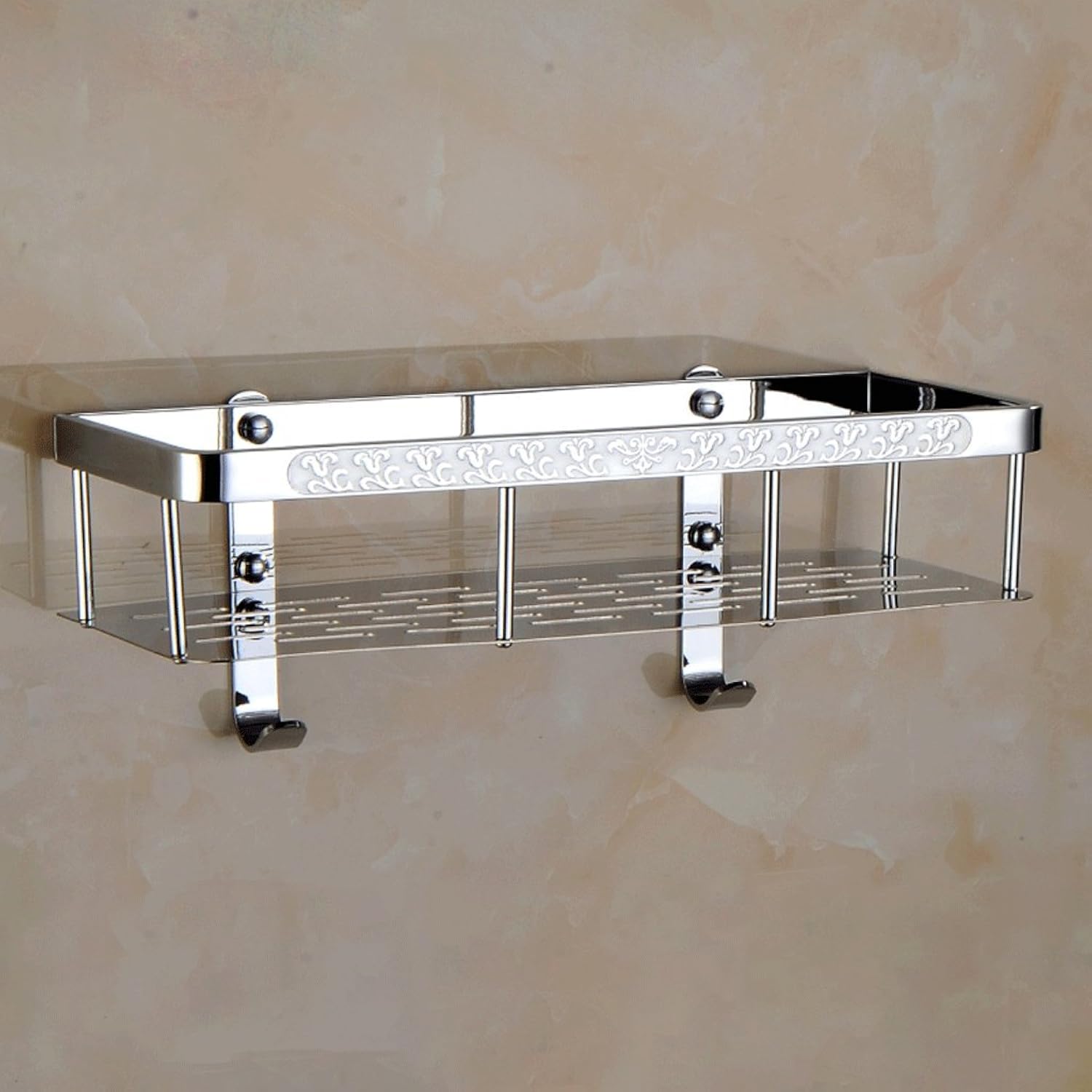 Silver European Copper Rack Bathroom Single Layer Racks