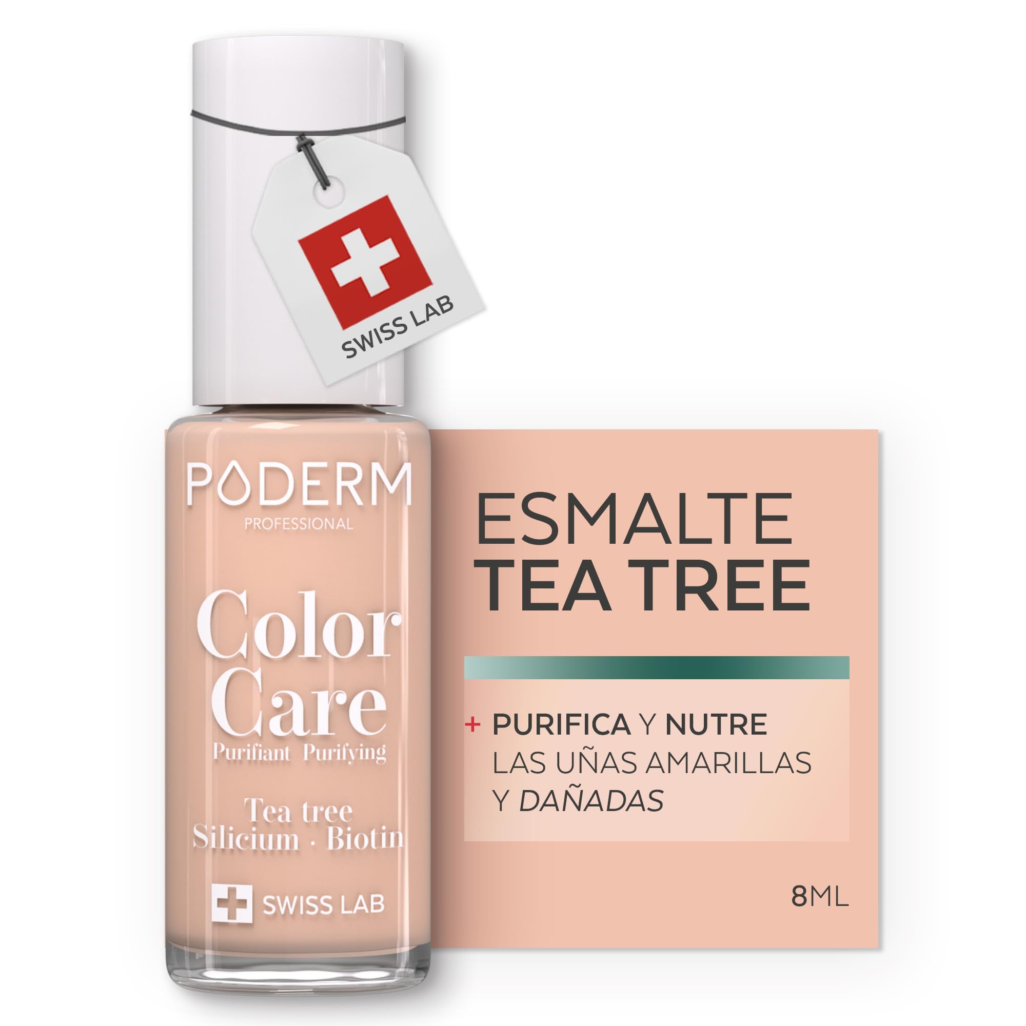Poderm Esmalte Antimicótico para Uñas - Rojo Negro – 8 ml | Antifúngico con Tea Tree, Silicio y Biotina | Fortalece, Repara y Cubre las Uñas Amarillas y Dañadas | Creado por una Podóloga en Suiza — view 26