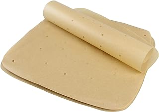 Air Fryer Parchment Paper Liners(11"×11") Square 100Pcs Unbleached Compatible with XXXL Air Fryer,Perfect for 8.5QT/9.5QT/10QT Or Bigger Air Fryers (Brown)