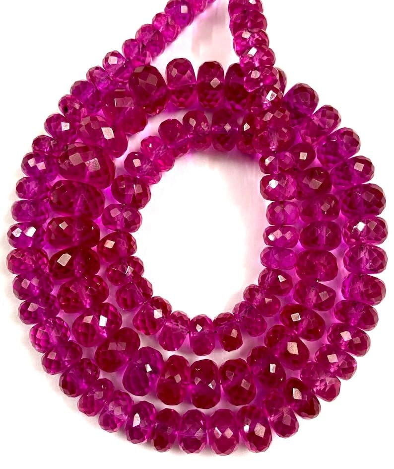 Perles à facettes rondelle rose naturel pour bijoux DIY