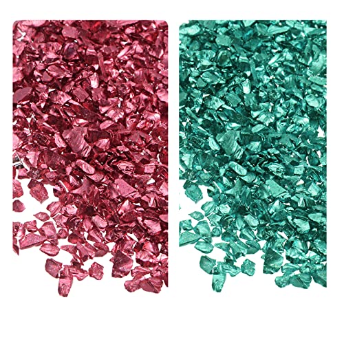 Vidrio para proyectos de manualidades DIY glitter metalizado uxcell chips irregulares 1-4mm 2