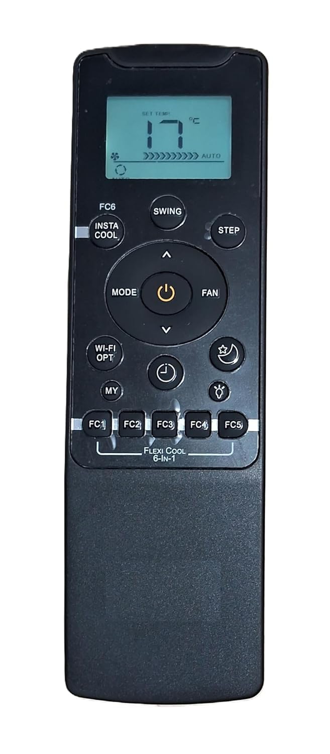 AC Remote Control Model RG56CMI-B2, WiFi Compatible, Black, LCD Back Light Display, 6-in-1 Flexi Cool Functions, Replacement for Carrier Air Conditioner-picture-31