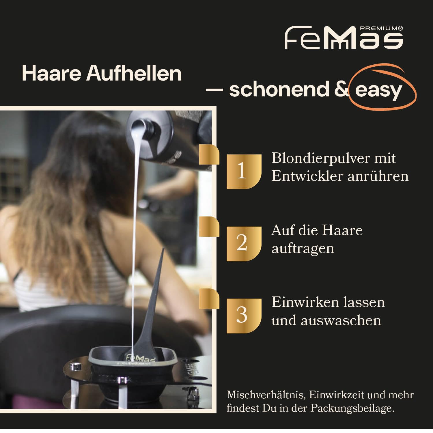 FemMas Blondierungspulver Set 500g Vegan mit Entwickler 6 Prozent 1L – Ultra Starkes & Staubfreies Hair Bleach Kit mit Nährstoffreichen Ölen für Zuhause in Salonqualität, Aufhellung um 7–9 Tonstufen