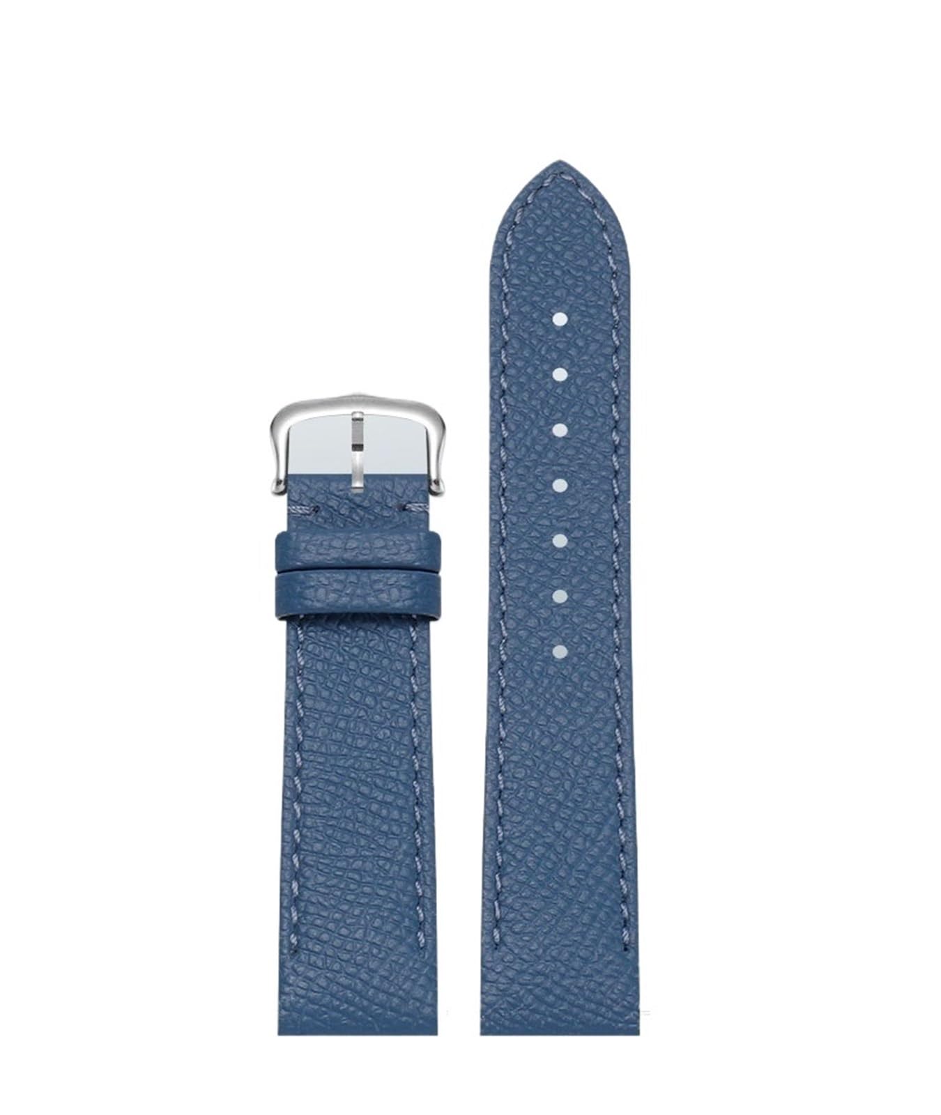 Estilo 15.5 17. Correa de cuero de vaca de 19 mm compatible con pulsera de reloj de piel de becerro de liberación rápida Cartier Dumont Hebilla de acero