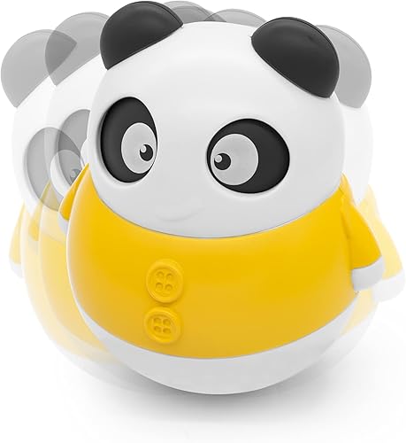 Conzy Roly - Vaso de Panda, juguete para la hora de la boca abajo, lindo juguete musical de regalo para niños y niñas de 36 meses en adelante,