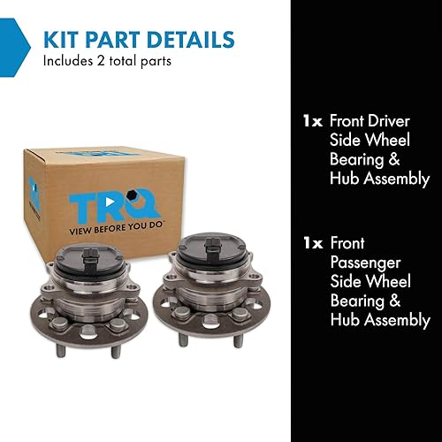 Vista 1378 de TRQ Juego de 2 rodamientos y bujes de rueda trasera izquierda y derecha compatible con Ford Expedition 2007-2010 Lincoln Navigator 2007-2010