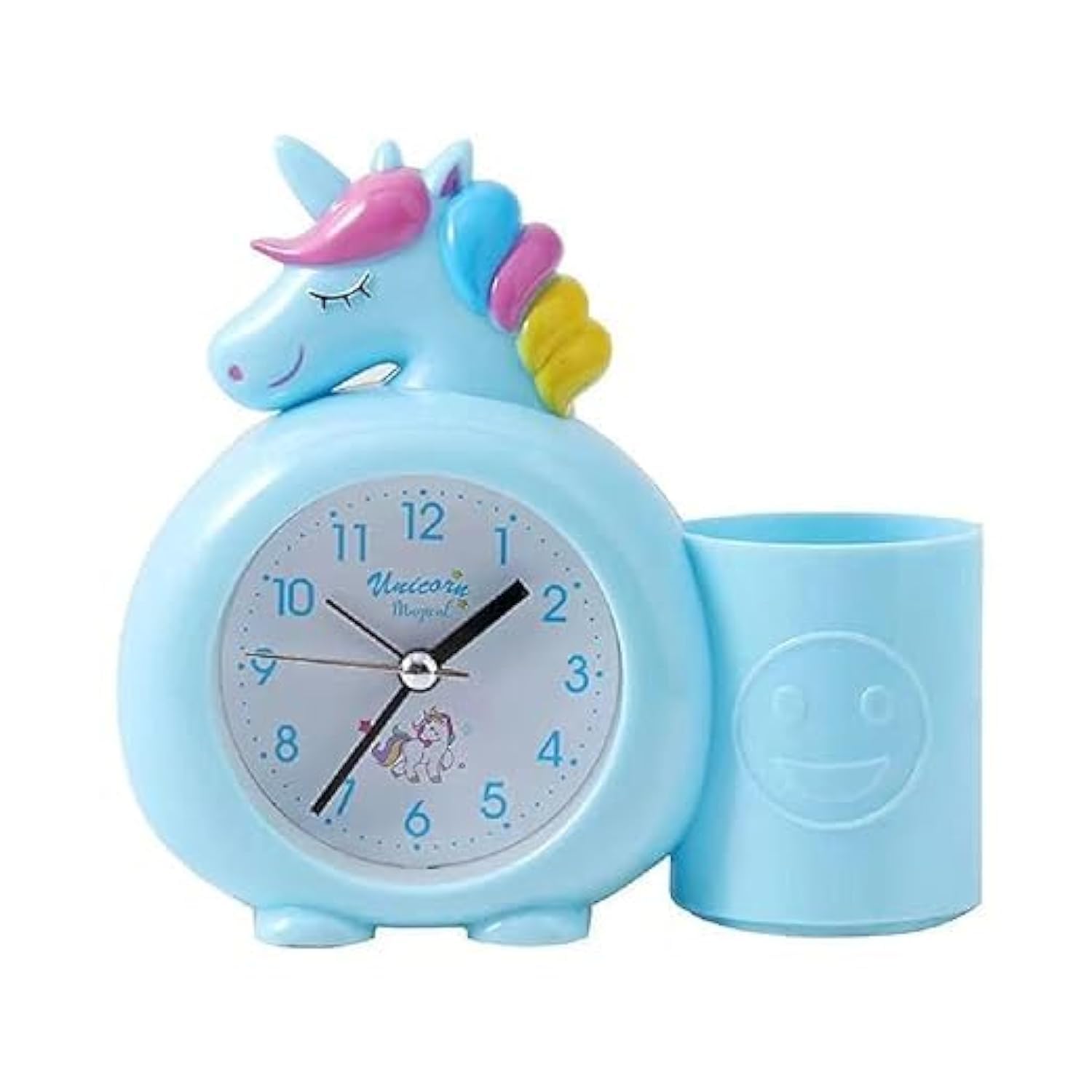 PARTEET Plastic Alarm Analog Clock With Pen Holder For Kids, Bedroom Unicorn Alarm Clock, Watch For Girls Loud Bell Alarm Table Clock For Heavy Sleepers (Blue), 13 Centimeters, 14 CM (B0D37HRCMW) Amazon Price History, Amazon Price Tracker
