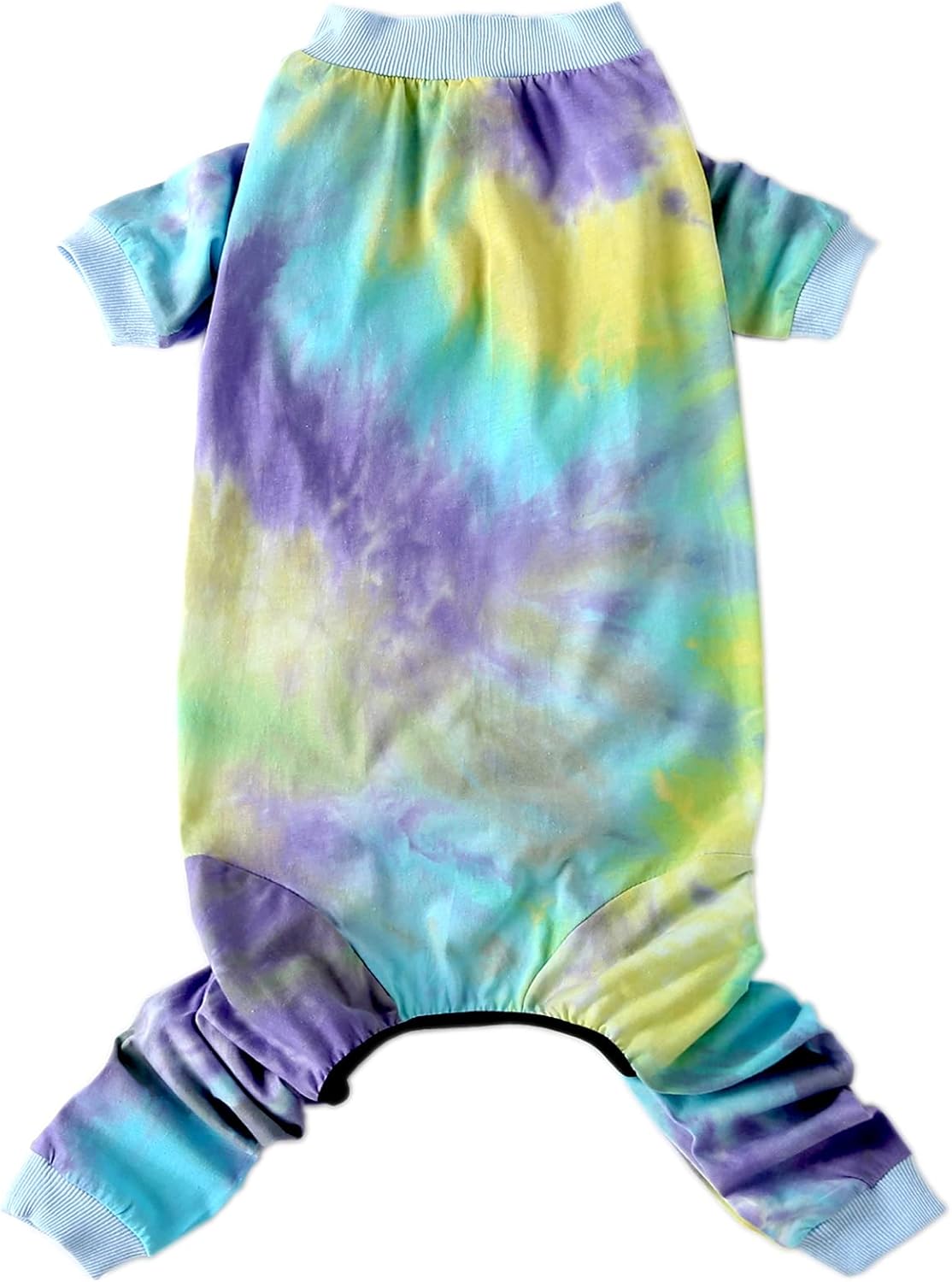 Dog Pajamas for Large Dogs Cotton Tie dye Pet Clothes Dog Onesie Jumpsuit Pet Sleeper Shirts Full Coverage Dog pjs (XXL Blue Tiedye)