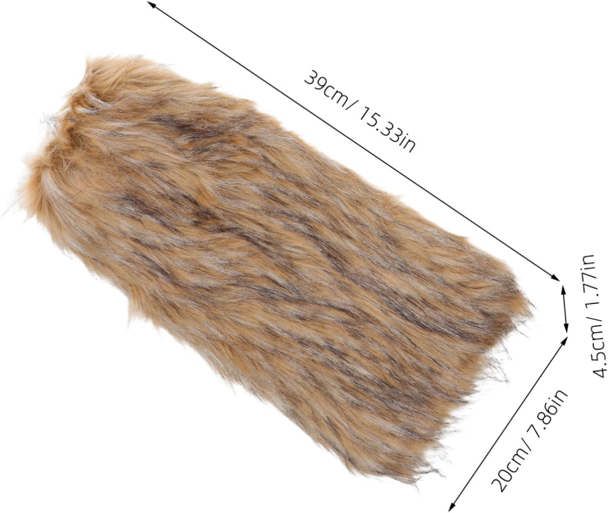 ABOOFAN 1Pair Viking Faux Fur Leg Warmers with Straps Cozy Boot Cuff Toppers for Women and Men for Festivals and Role Play Costumes Vintage Aesthetic for Parties
