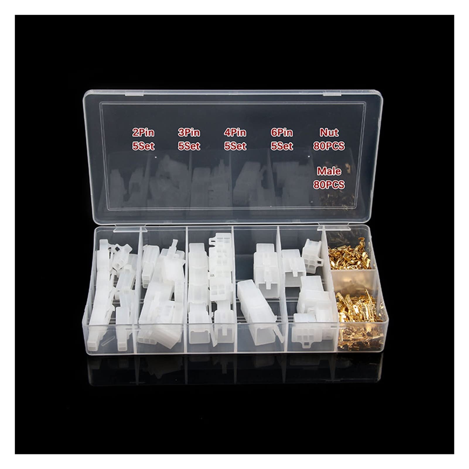200 unids 2.8mm 2/3/4/6 PIN Automotive .8 Conector de alambre eléctrico Cable hembra terminales Terminal Kits Motorcycle Ebike Car