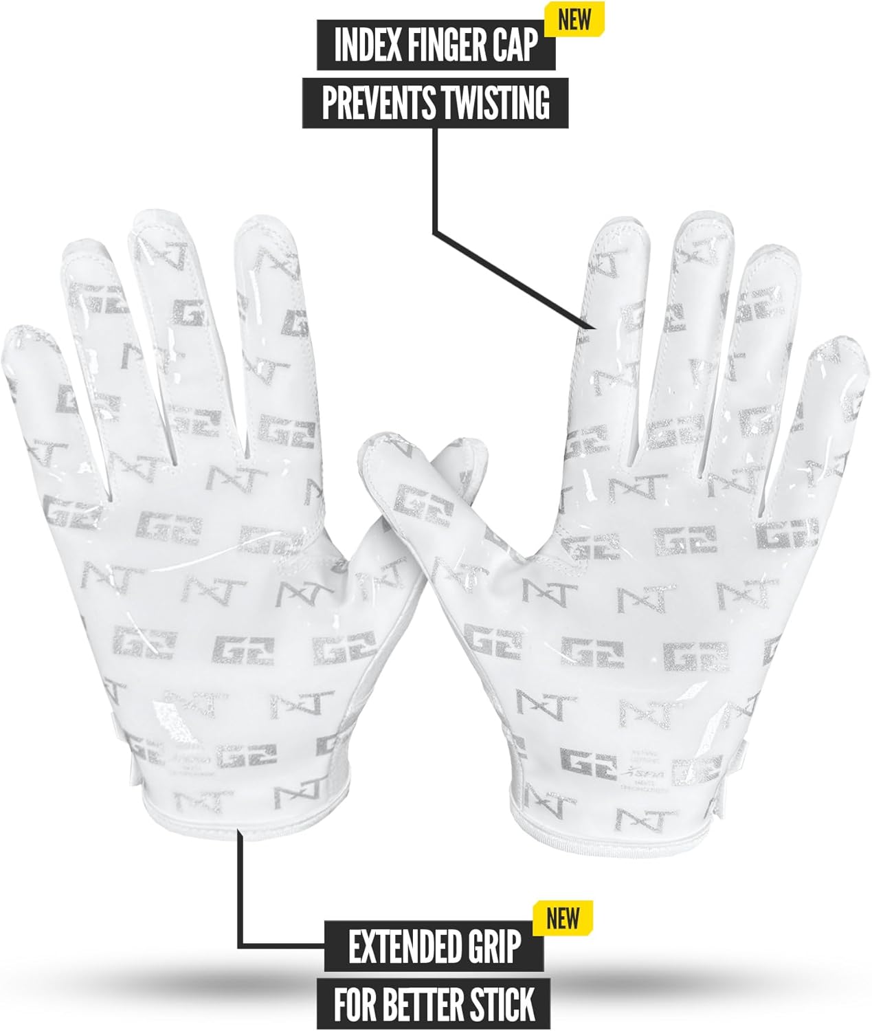 Nxtrnd G2 Pro Football Gloves, Men's Ultra Sticky Elite Receiver Gloves