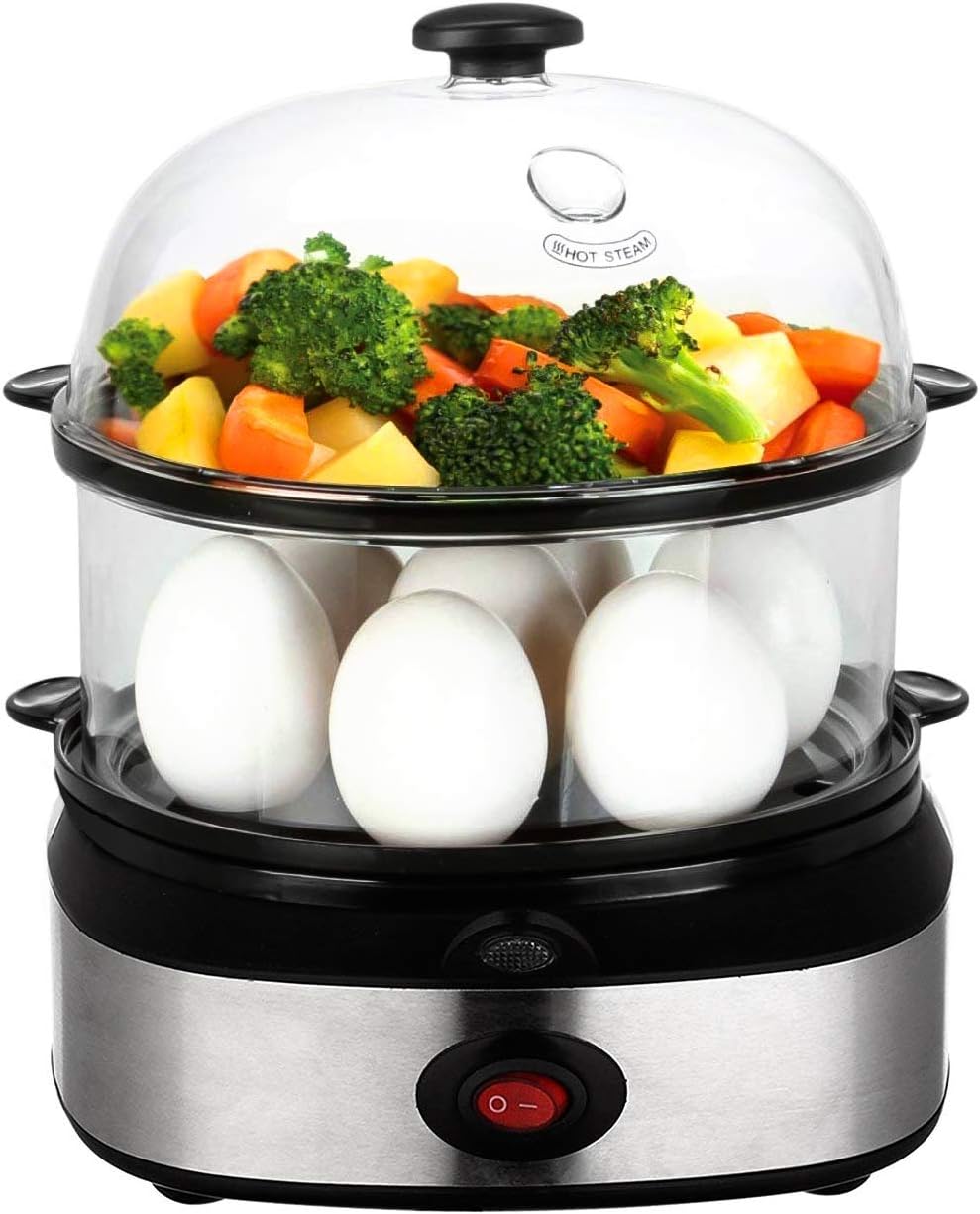 Egg Cooker, PowerDoF Multifunctional Double Layer Rapid Electric Egg Steamer Boiler with 14 Egg Capacity Auto Shut Off Feature 商品名称
