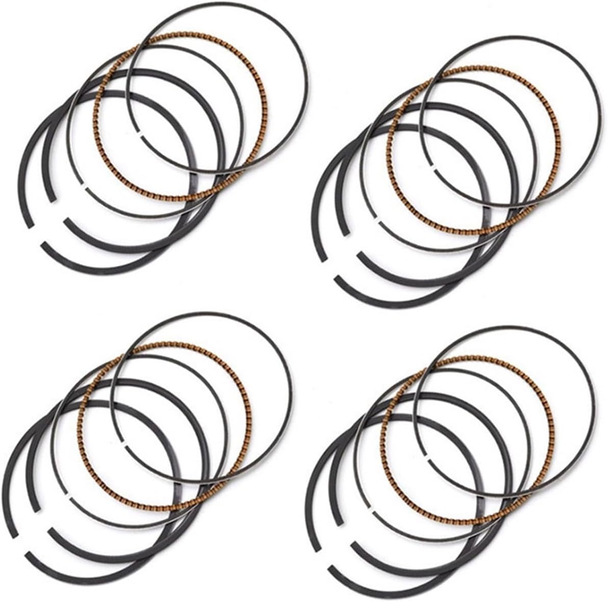 1/4 Sets Motorcycle Engine Piston Rings Kit Bore STD Size 55mm ~ 56mm Compatible With CB400 CB-1 VTEC 400 CBR400 VFR400 CB400SF NC31(4 Sets 55.75mm)